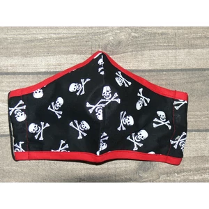 Textil mosható arcmaszk - fekete halálfejes