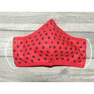 Textil mosható arcmaszk - fekete pöttyös