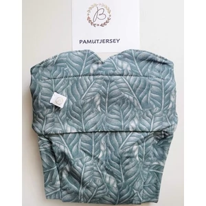 Brilus passzés, bevarrt csónakos pelenka, pamutjersey anyag, XM-es (zöld leveles)