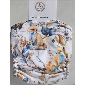 Brilus bevarrt csónakos combgumis pelenka, pamut jersey anyag, XM méret (rókás)