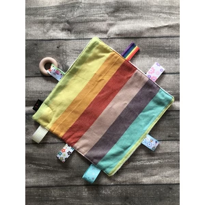 Címkerongyi rágókával hordozókendőből varrva - csíkos