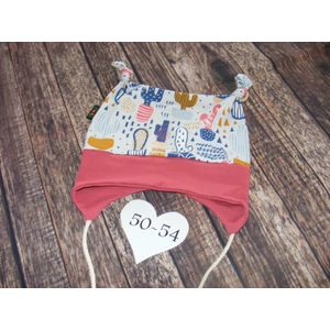 NORKA pamutjersy sapka (50-54 méret) gombás lányos