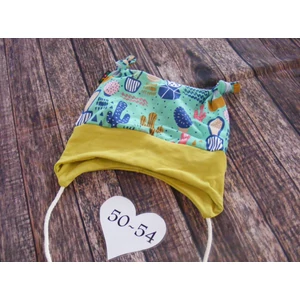 NORKA pamutjersy sapka (50-54 méret) zöld gombás