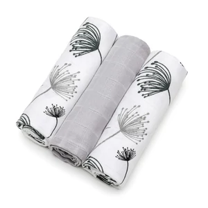 Mintás pamut tetra pelenka, textilpelenka 3 darabos csomag (pitypangos)