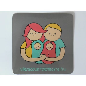 Autómágnes - család 2 gyerek szürke (kicsi) Autómágnes - család 2 gyerek szürke (kicsi)