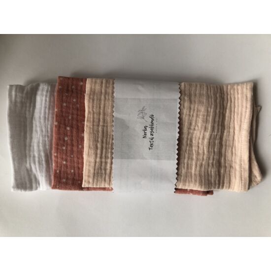 Norka 100% pamut textil zsebkendő gyerekeknek (barack)