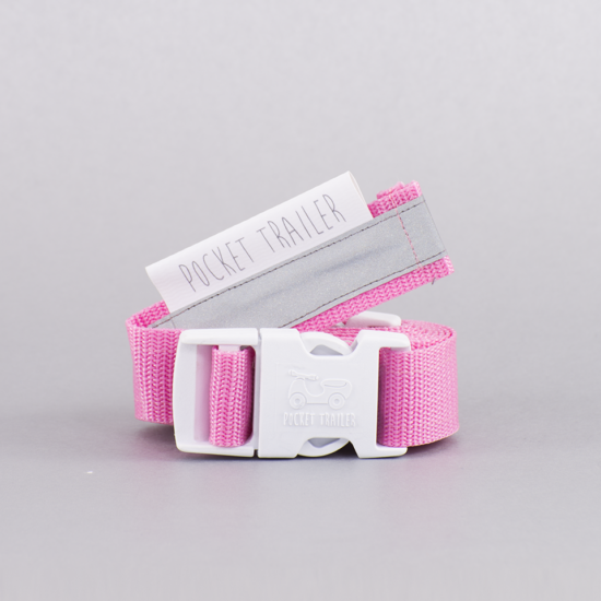 Pocket Trailer fényvisszaverős kismotor/futóbicikli hordozó - rózsaszín