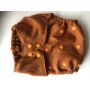 Kép 1/2 - Norka egyméretes gyapjúszövet pelenka külső (tégla narancs patentokkal)